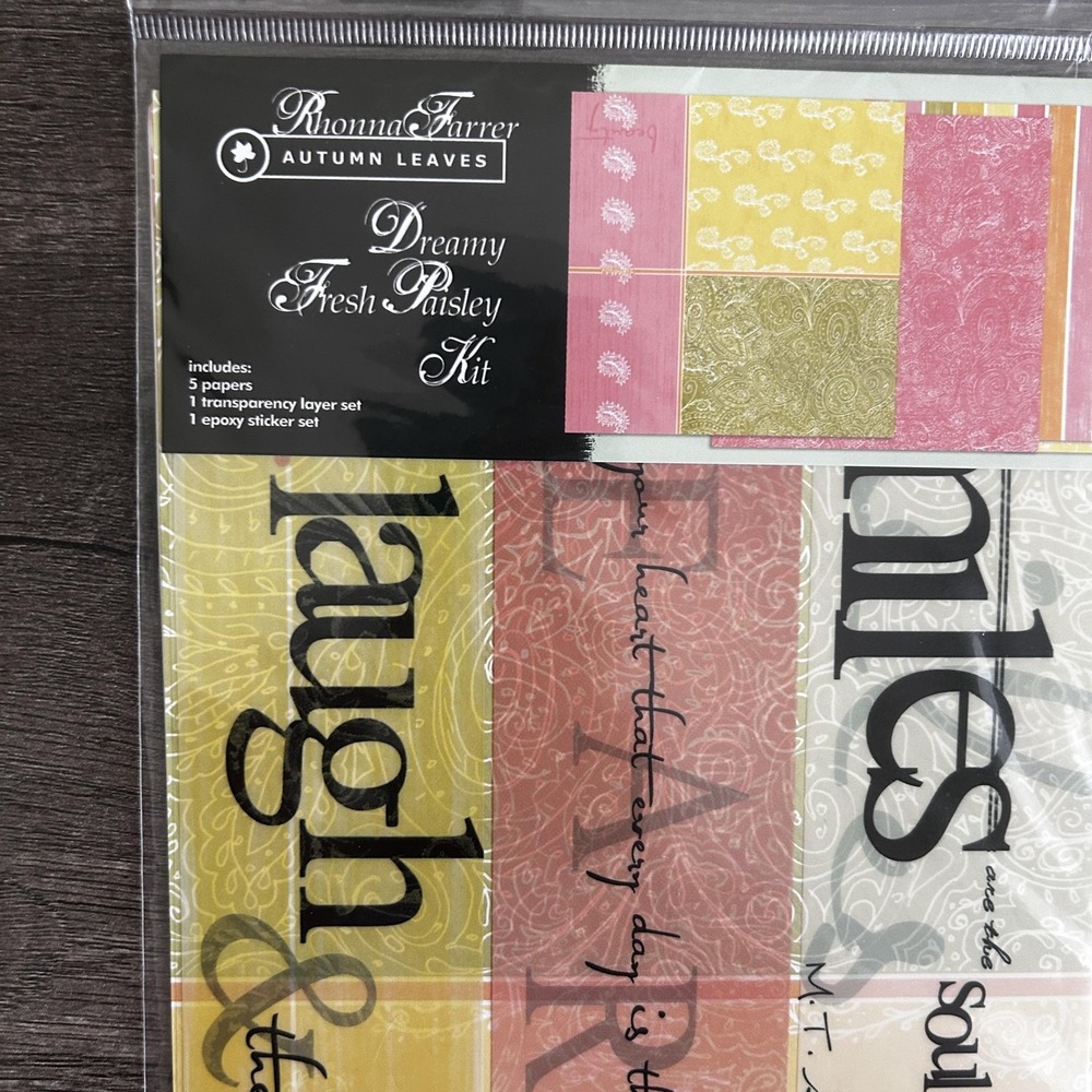 Rhonna Farrer Autumn Leaves Dreamy Fresh Paisley Kit SEI Hand in Hand‎ Craft Lot - Picture 4 of 13